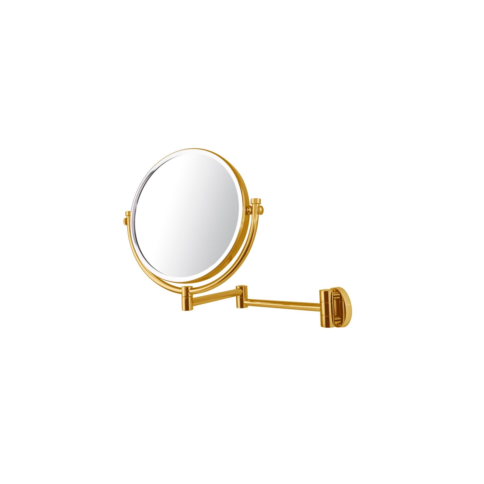 Wall Mount Magnify Mirror - Brushed Gold/Brass gallery detail image