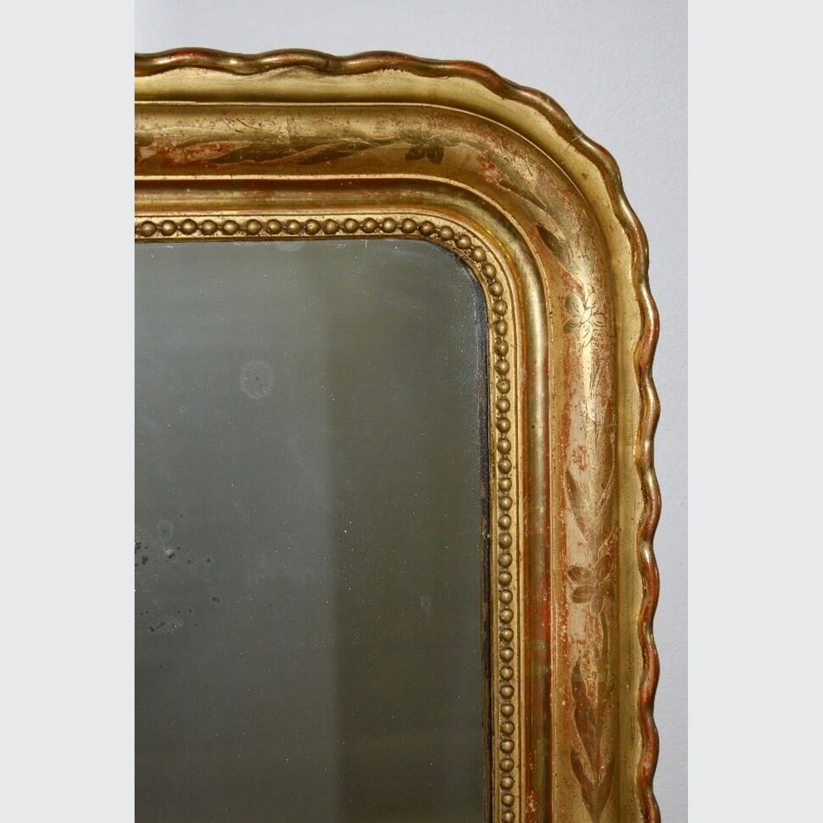 French Louis Philippe Gilt Wood Mirror C.1840 gallery detail image