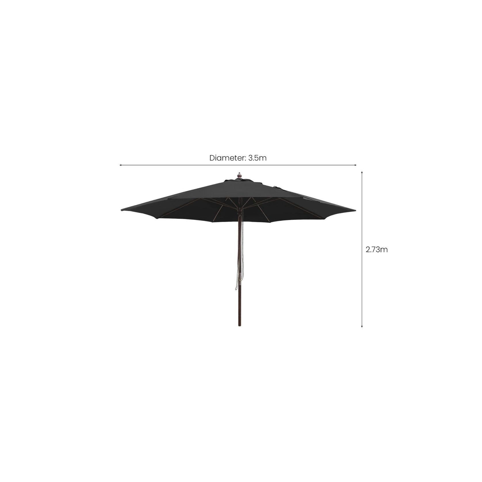 Nile 3.5m Sunbrella Round Market Umbrella gallery detail image