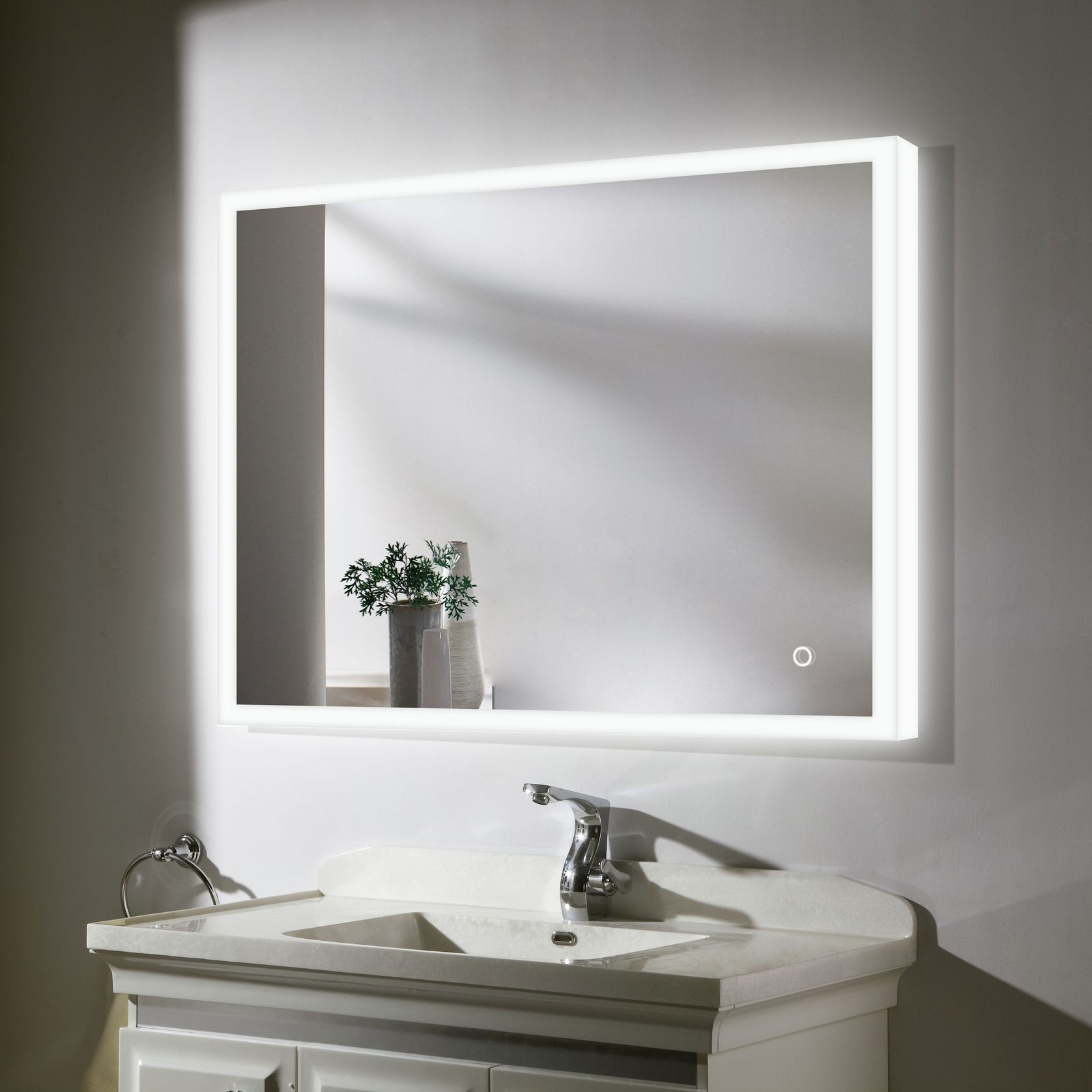 Diffused Frost LED Light Mirror with Demister gallery detail image