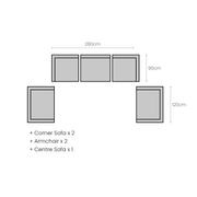 Ibis Outdoor Teak Right Arm Sofa gallery detail image