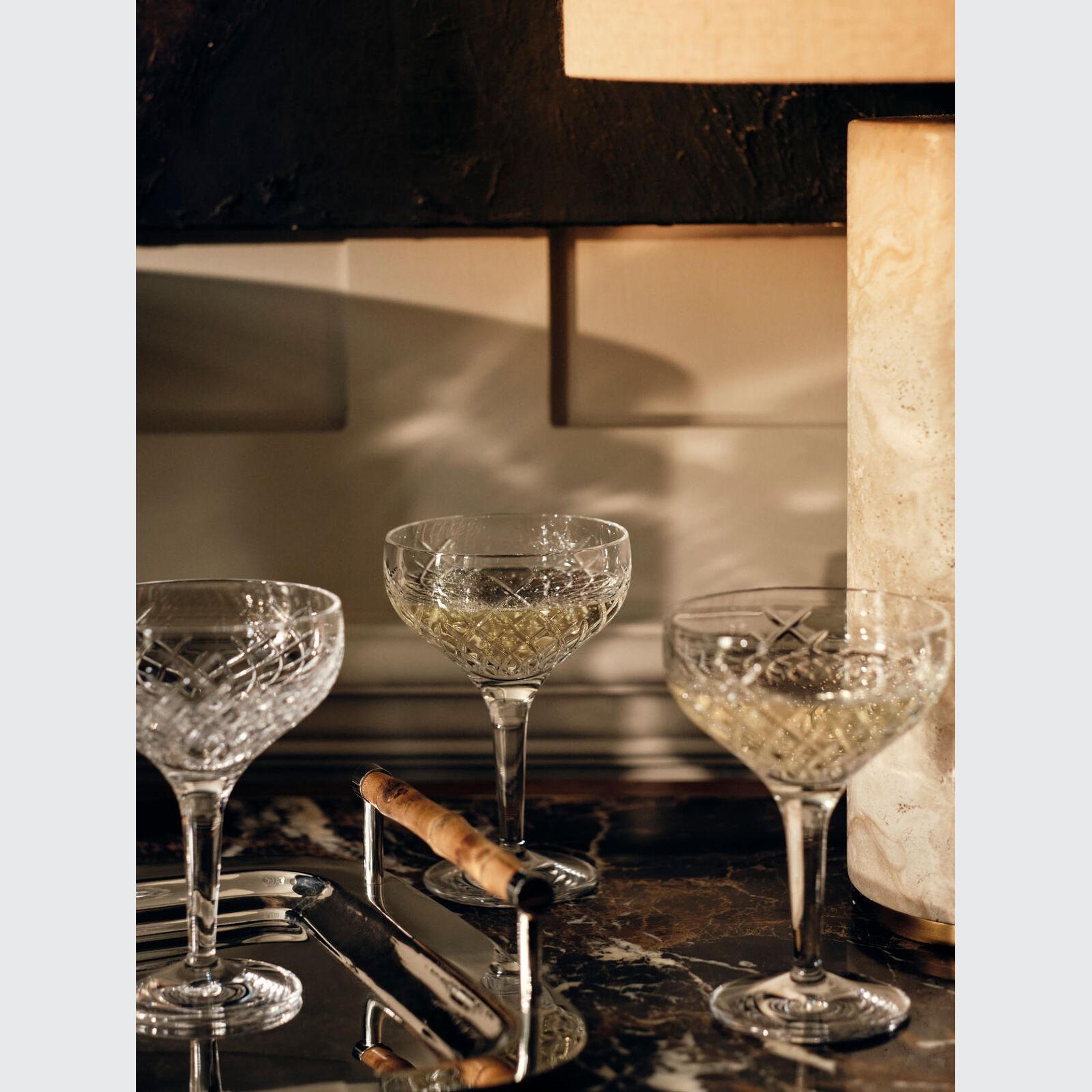 Soho Home | Barwell Cut Crystal Champagne Coup | Set 4 gallery detail image