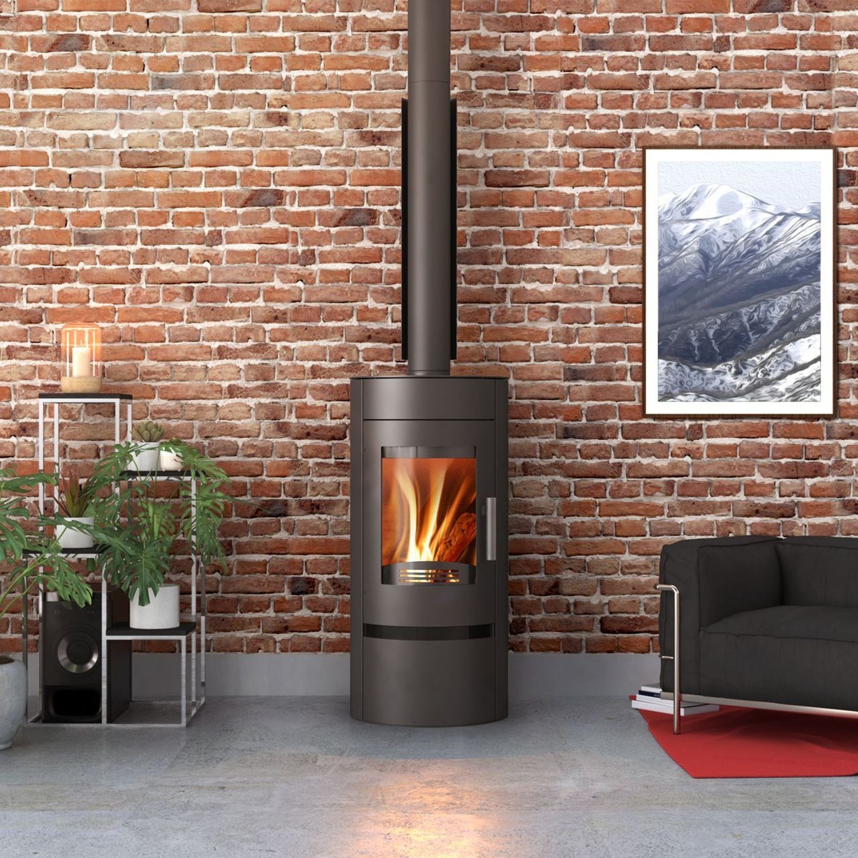 Olbia | Freestanding Fireplace gallery detail image