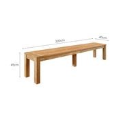 Ankola Teak Outdoor Bench 220cm gallery detail image