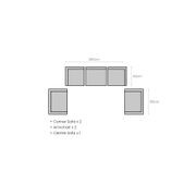 Ibis Outdoor Teak Three Seater Sofa gallery detail image