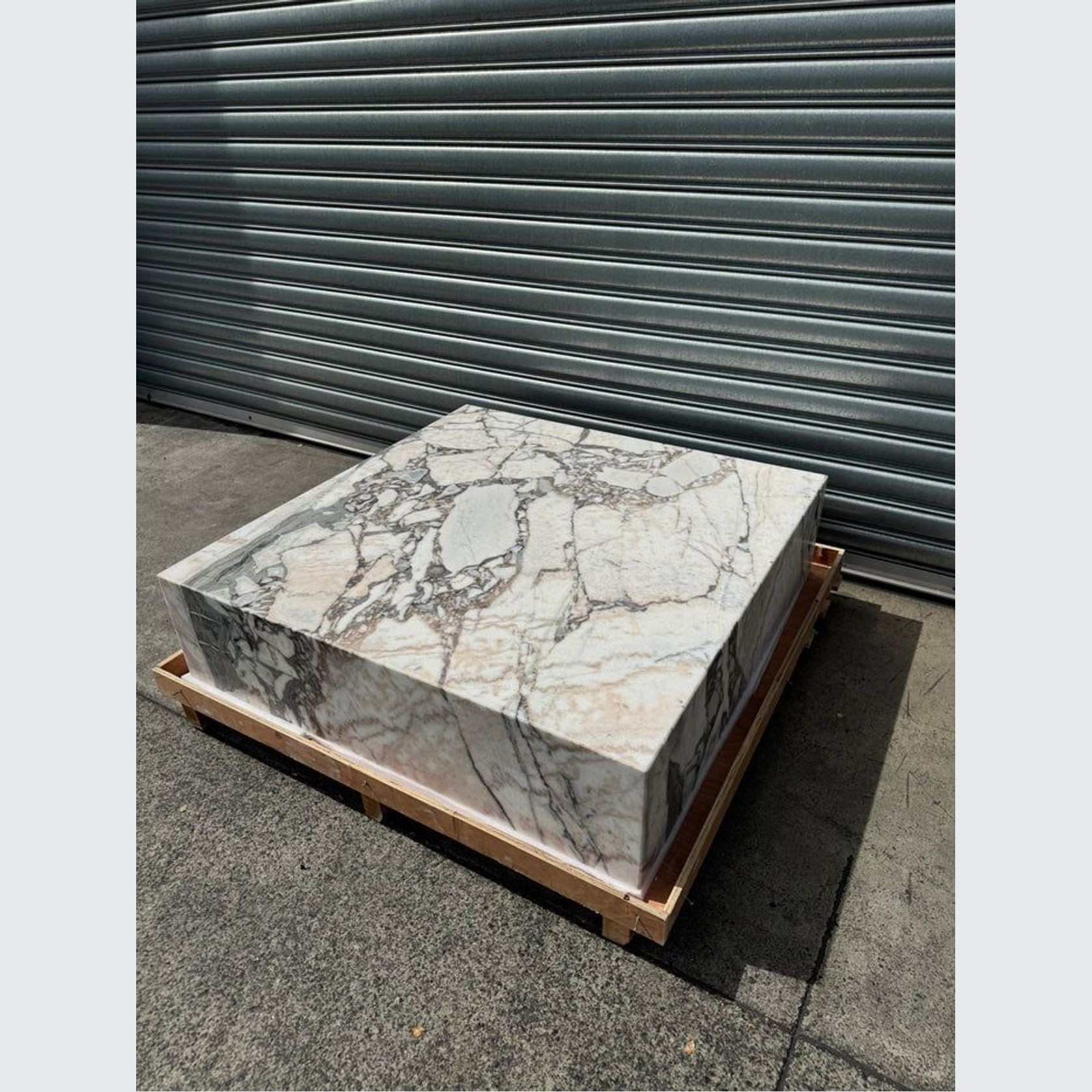 Square Coffee Table - Milky Blue Marble | Natural Stone Co. gallery detail image
