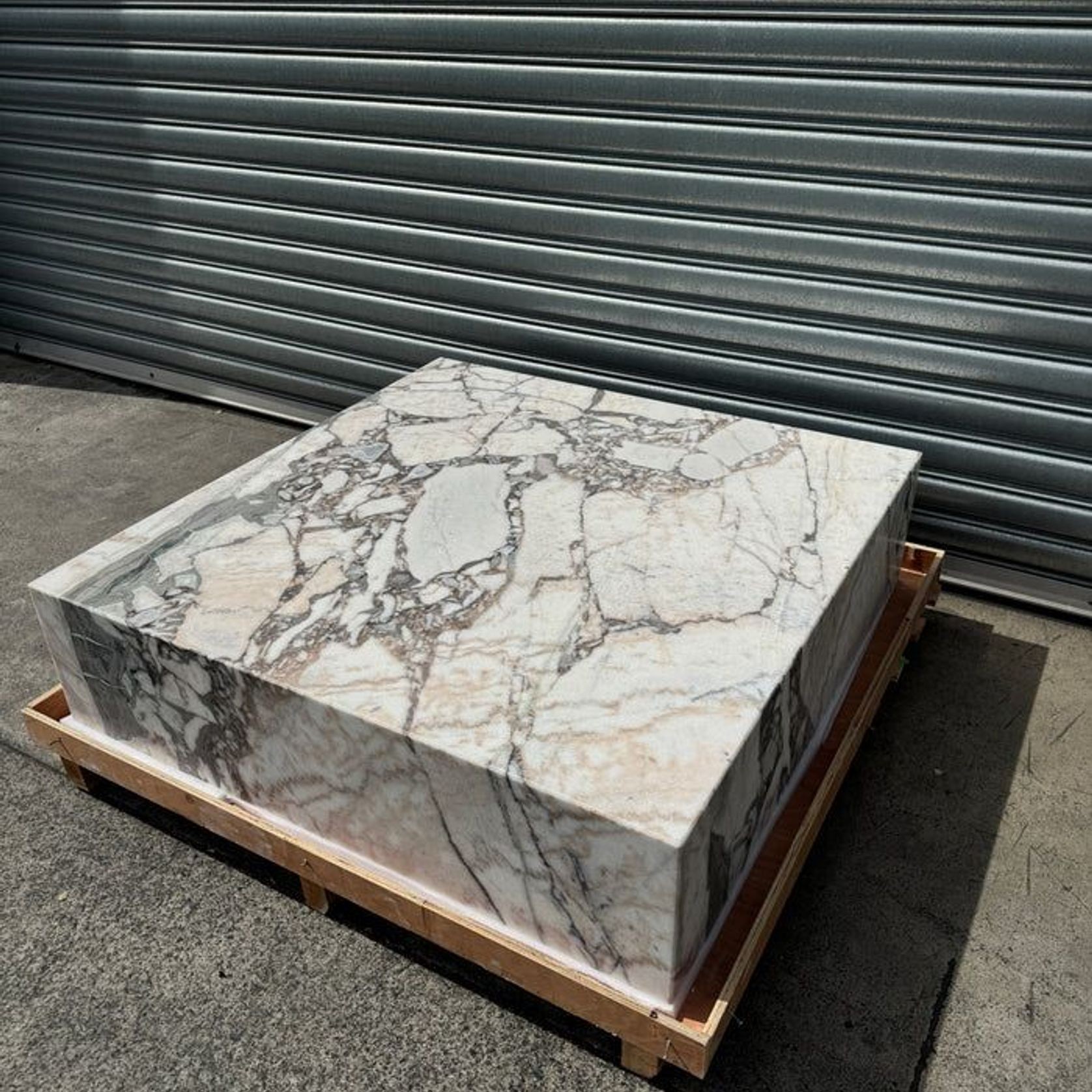 Square Coffee Table - Milky Blue Marble | Natural Stone Co. gallery detail image