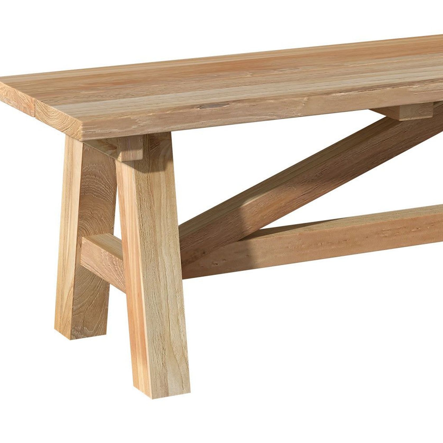 Titan Outdoor Teak Dining Bench Seat 290cm gallery detail image