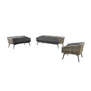 Kereru Aluminium and Rope Outdoor 3 Seater Sofa gallery detail image