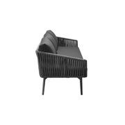 Kereru Aluminium and Rope Outdoor 3 Seater Sofa gallery detail image