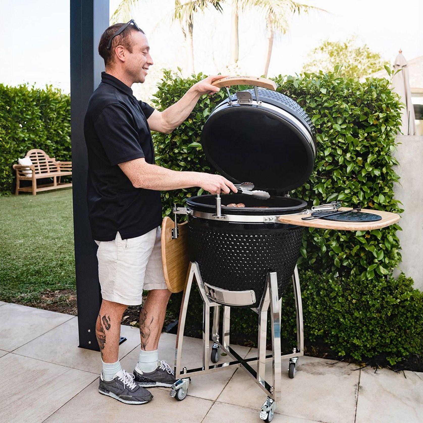 21-Inch Kamado Ceramic Charcoal Grill With Bonus Accessory Pack gallery detail image