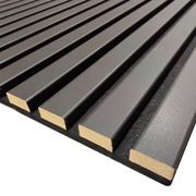 WOODFLEX Flexible Acoustic Wood Slat Wall Panel - Black Coated - 3000mm x 600mm gallery detail image