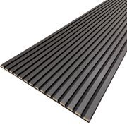 WOODFLEX Flexible Acoustic Wood Slat Wall Panel - Black Coated - 3000mm x 600mm gallery detail image