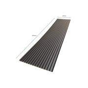 WOODFLEX Flexible Acoustic Wood Slat Wall Panel - Black Coated - 3000mm x 600mm gallery detail image