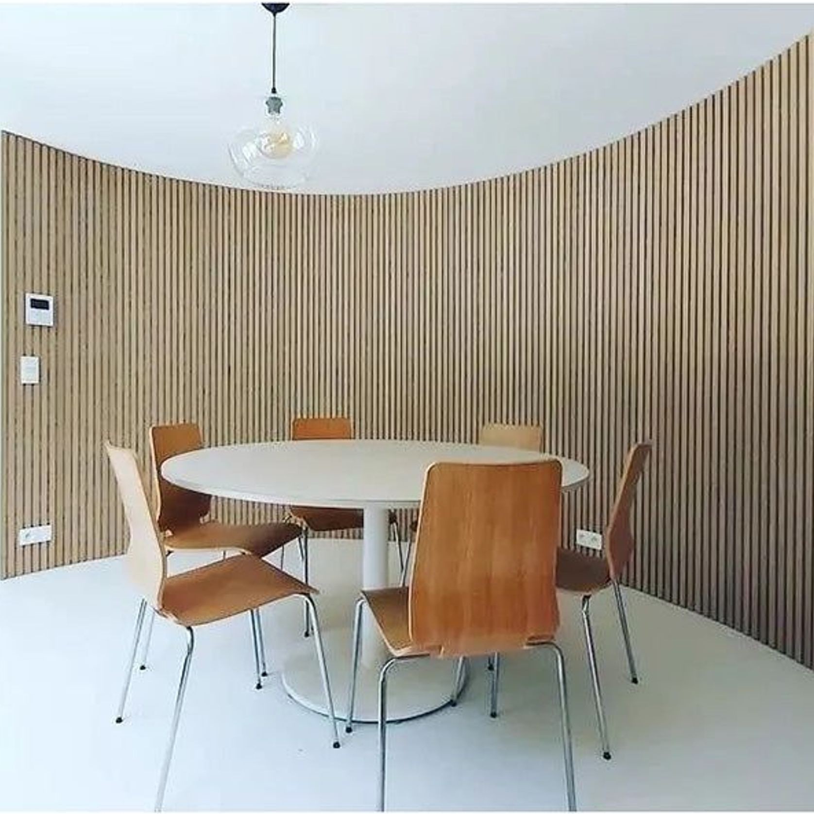 WOODFLEX Flexible Acoustic Wood Slat Wall Panel, Oak Veneer - 2400mm x 600mm gallery detail image