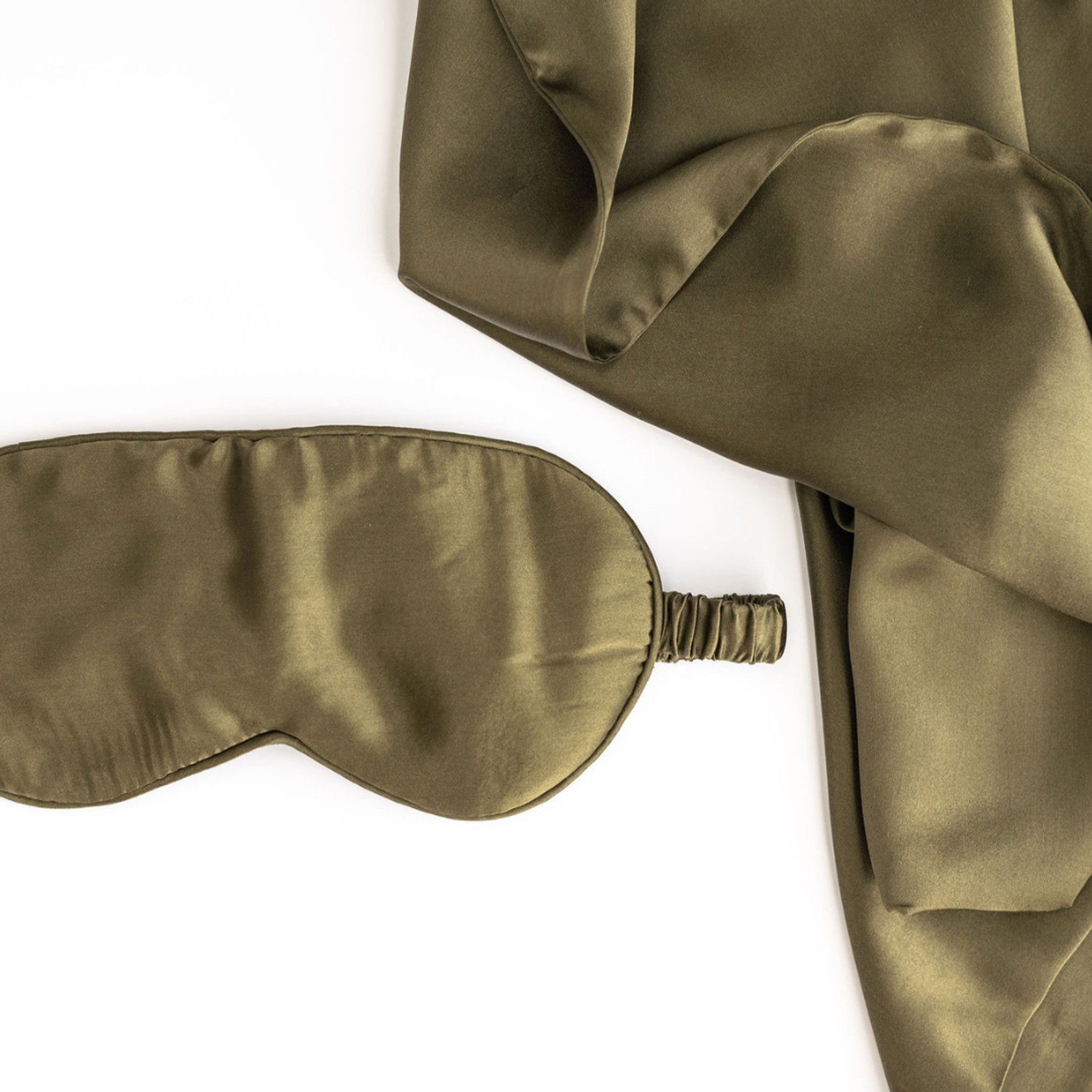 100% Pure Silk Gift Set- Olive gallery detail image