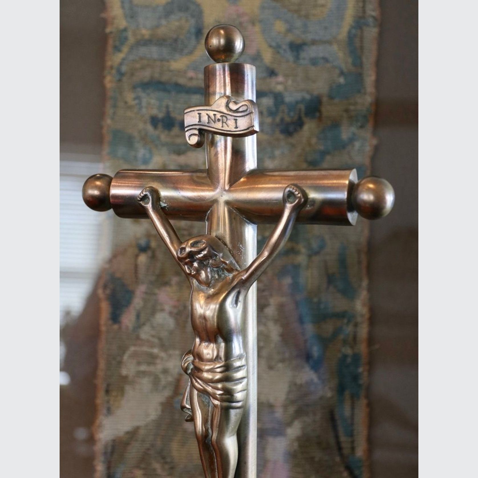 A French Gilt Bronze Altar Crucifix gallery detail image
