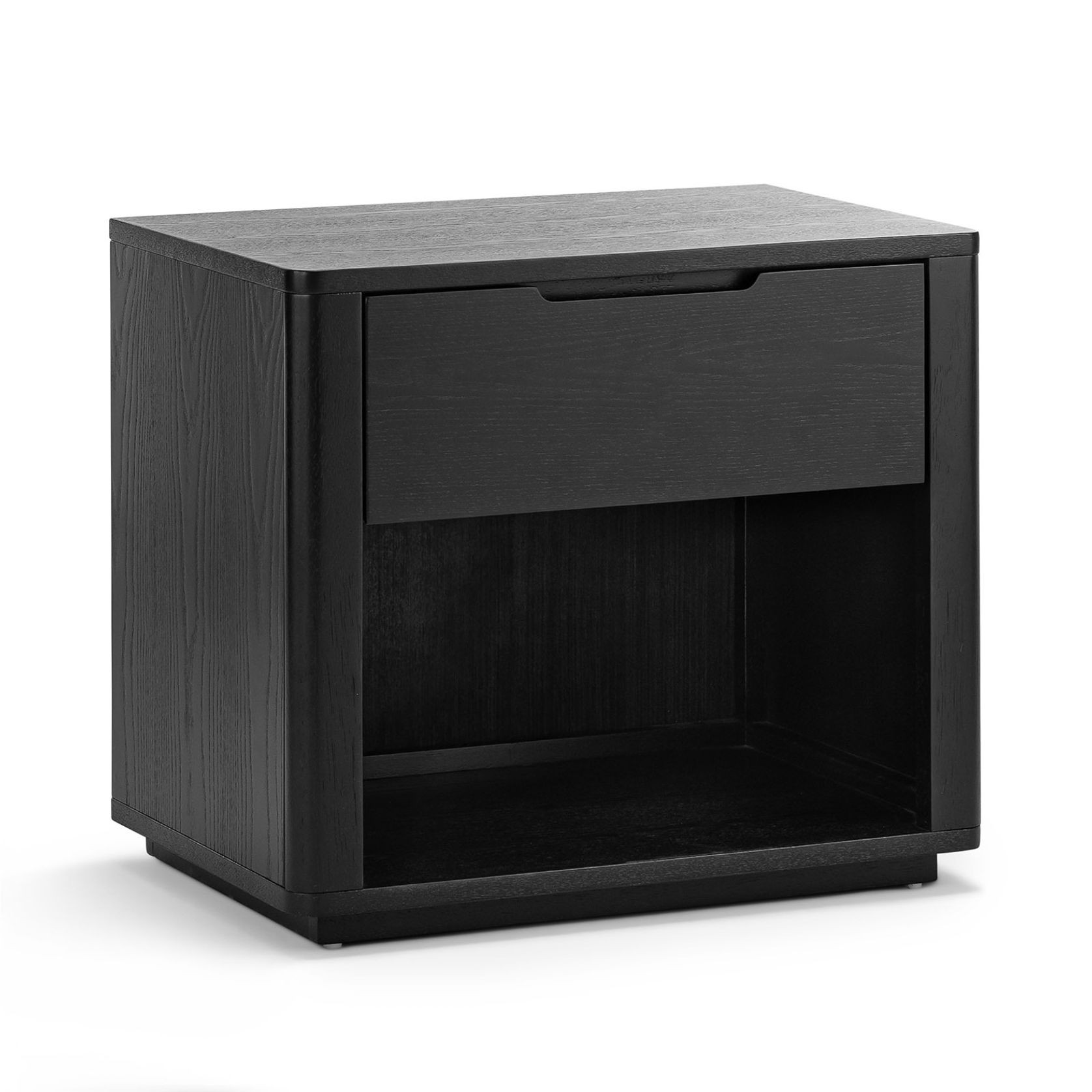 Marcus 1 Drawer Bedside Table | Black gallery detail image