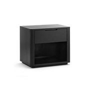 Marcus 1 Drawer Bedside Table | Black gallery detail image