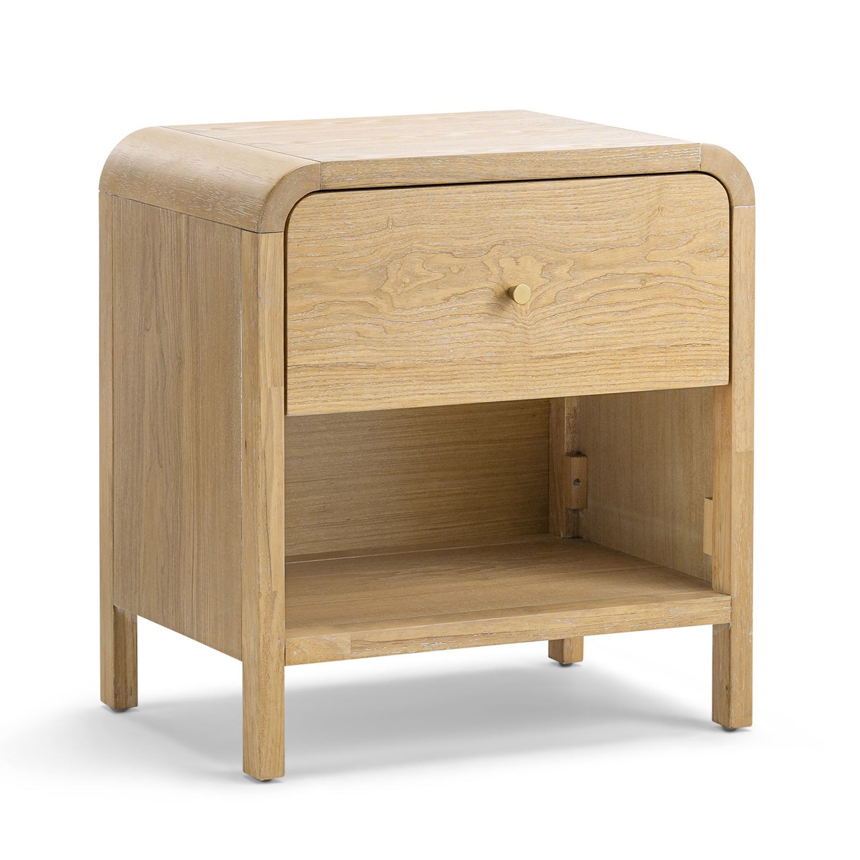Riley 1 Drawer Bedside Table | Natural Ash gallery detail image