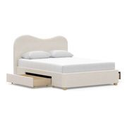 Aira Queen 2 Drawer Storage Bed Frame | Cream Boucle gallery detail image
