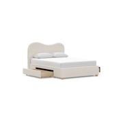 Aira Queen 2 Drawer Storage Bed Frame | Cream Boucle gallery detail image
