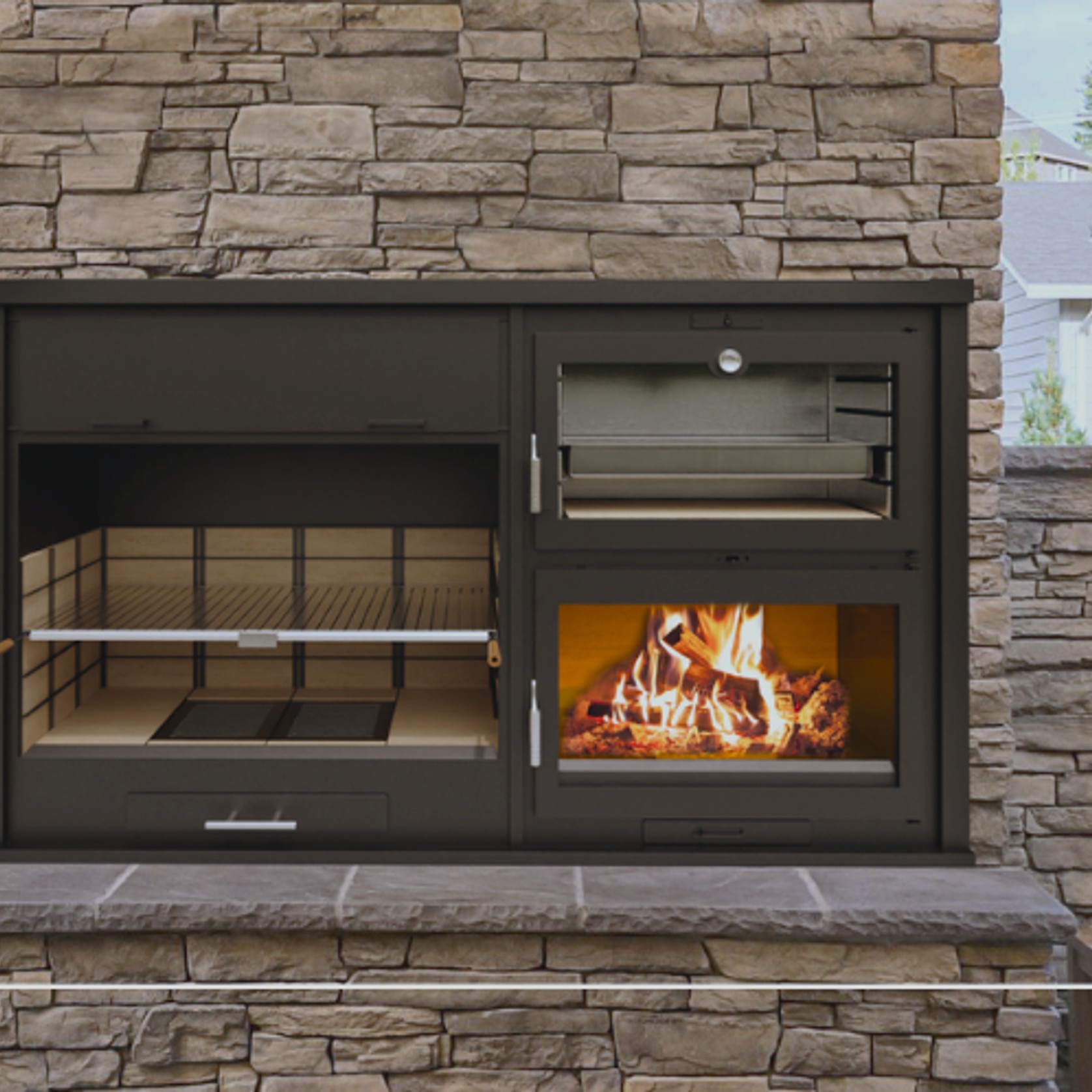 Artis Series Fusion 200  | Open Wood Fire gallery detail image