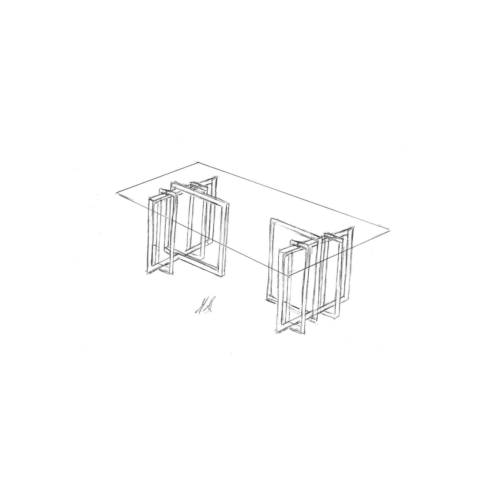 Modern Base Parquetry Table gallery detail image