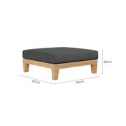 Newport Teak Outdoor Sofa With Ottoman- 4 Seat gallery detail image