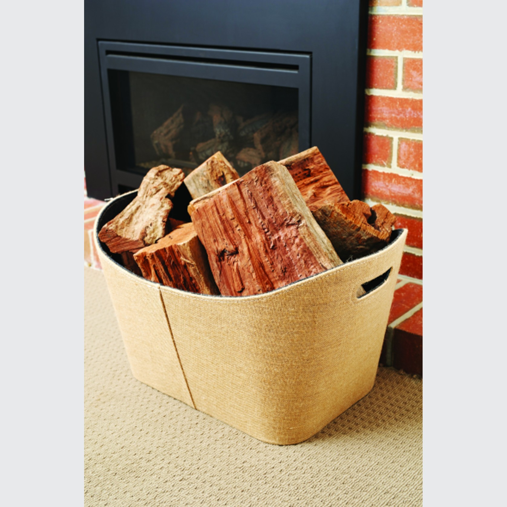 Jute Wood Basket gallery detail image