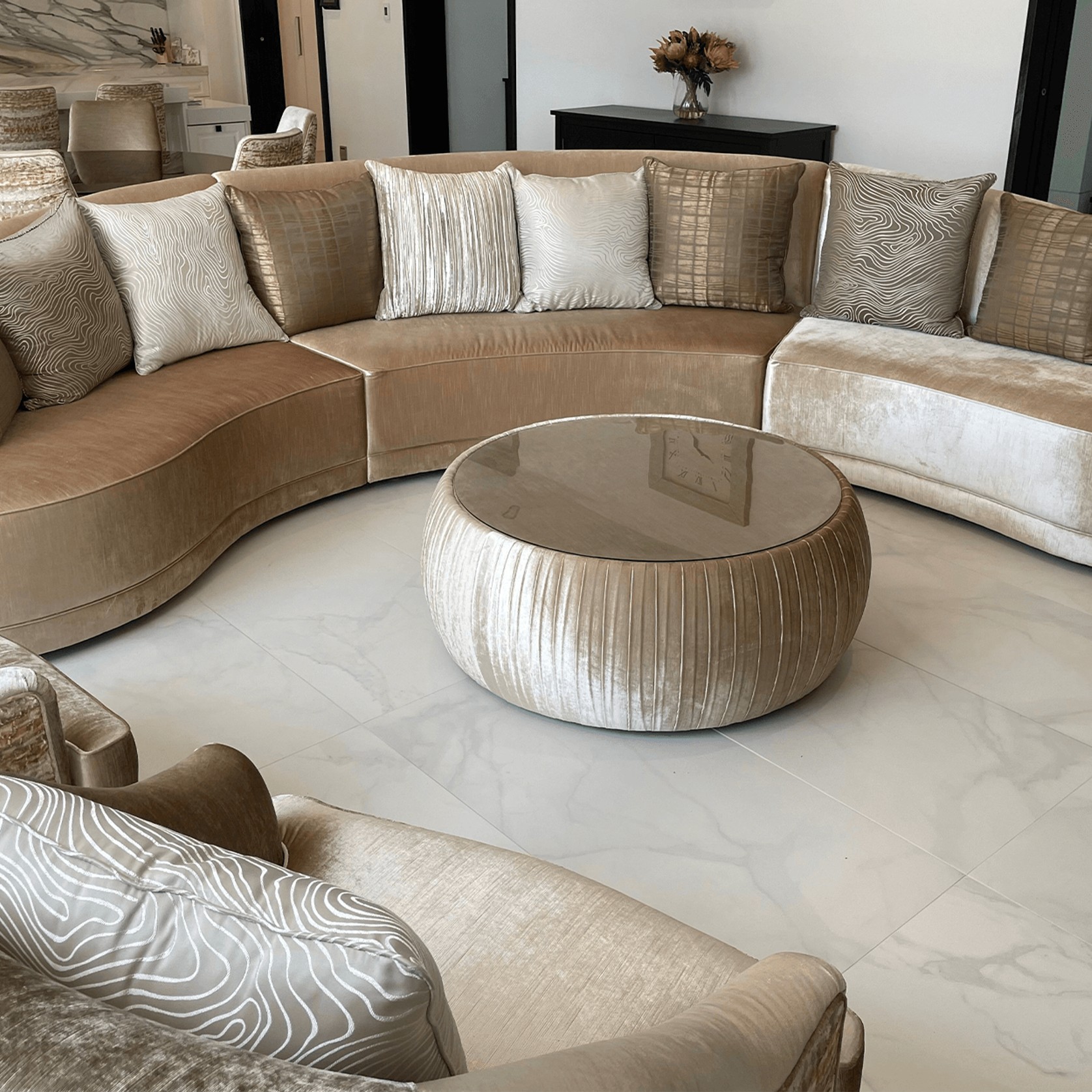 Modern Curved Modular Sofa gallery detail image