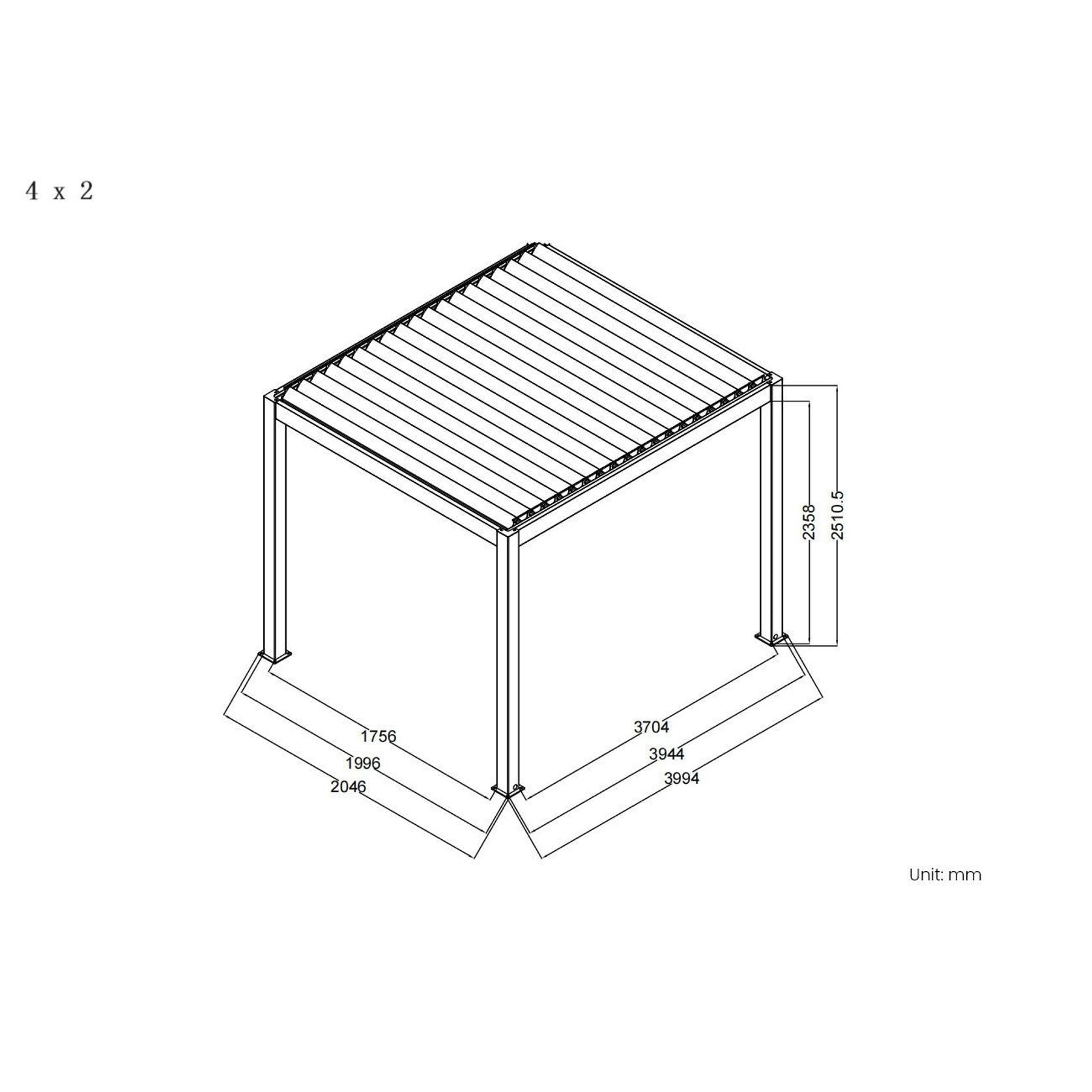 Baltic Motorised Freestanding Louvre Roof Aluminium Pergola gallery detail image