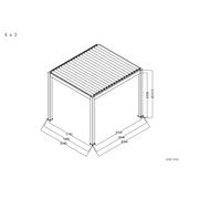 Baltic Motorised Freestanding Louvre Roof Aluminium Pergola gallery detail image