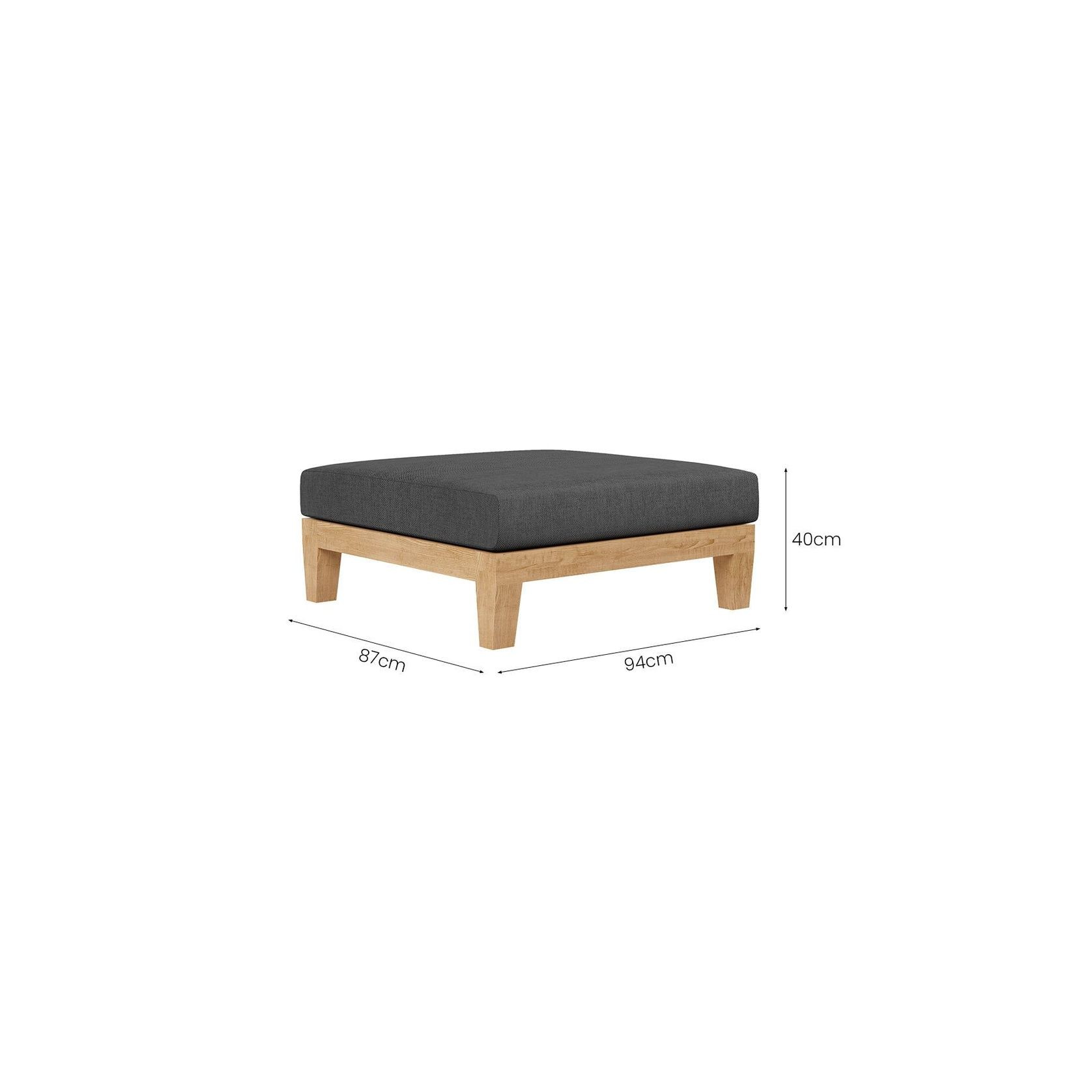 Newport Teak Outdoor Ottoman gallery detail image