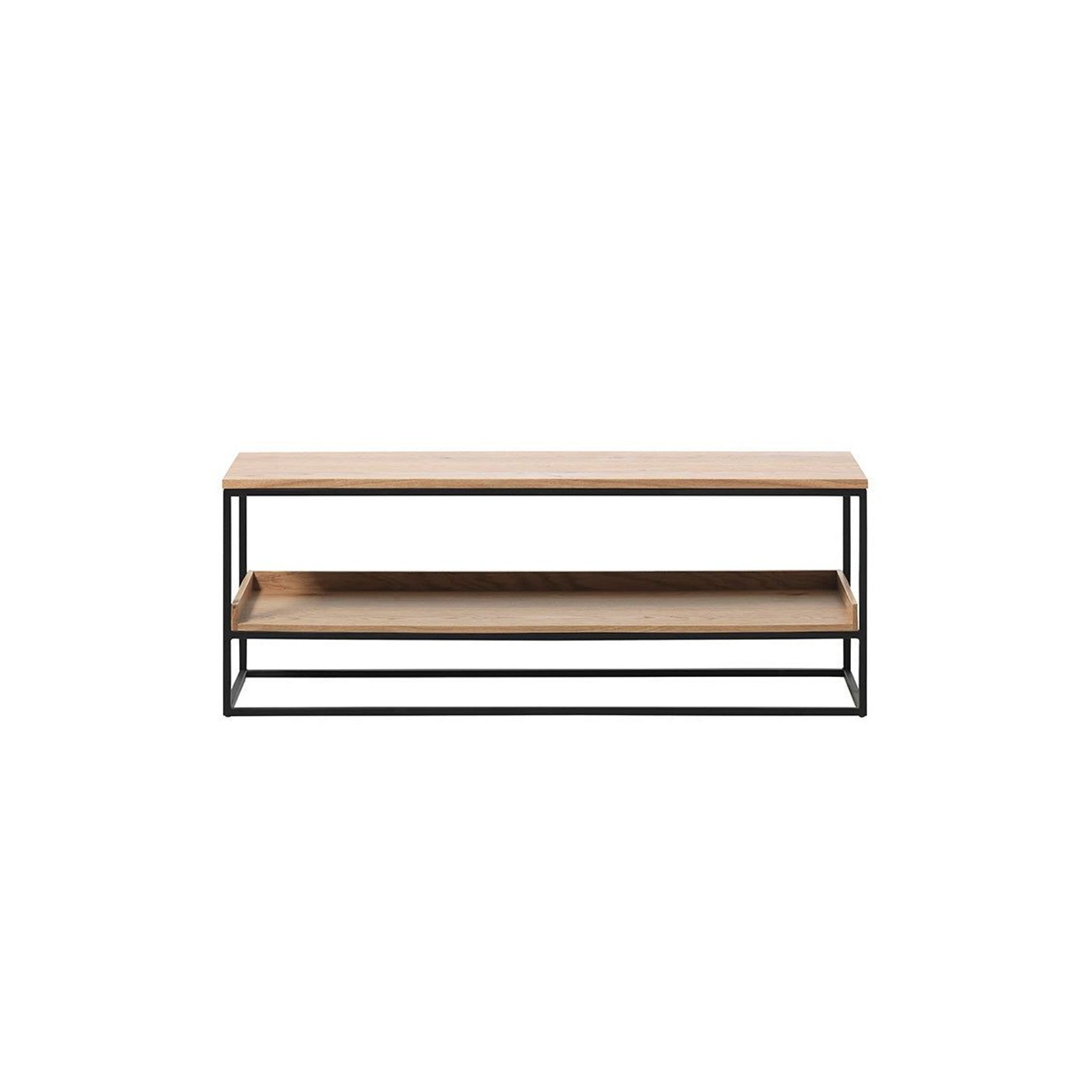 RIVOLI Bench 120cm - Natural Oak / Black gallery detail image