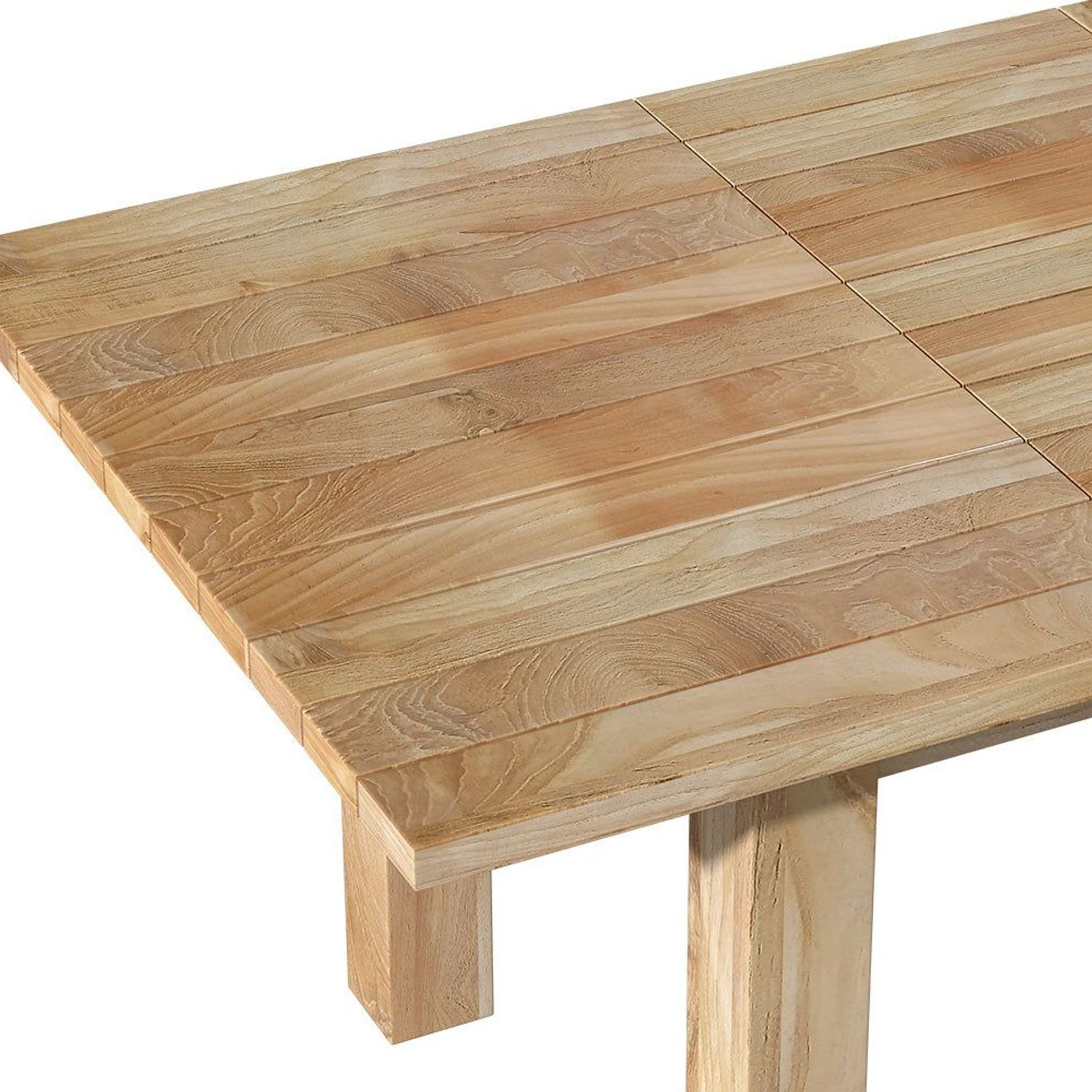 Stretch Outdoor Teak Dining Extension Table 120-160 X 100cm gallery detail image