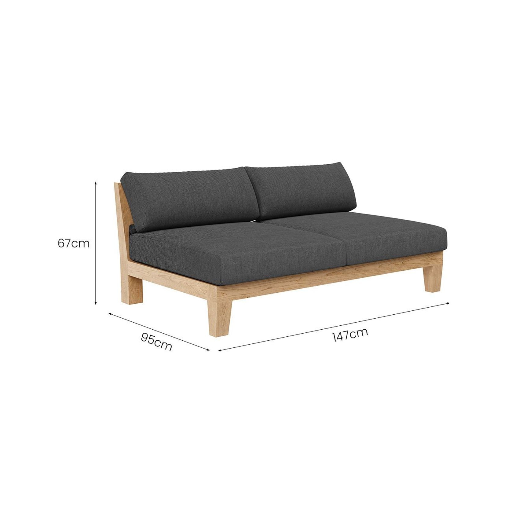 Newport Teak Outdoor Sofa L Sectional - 5 Seat gallery detail image