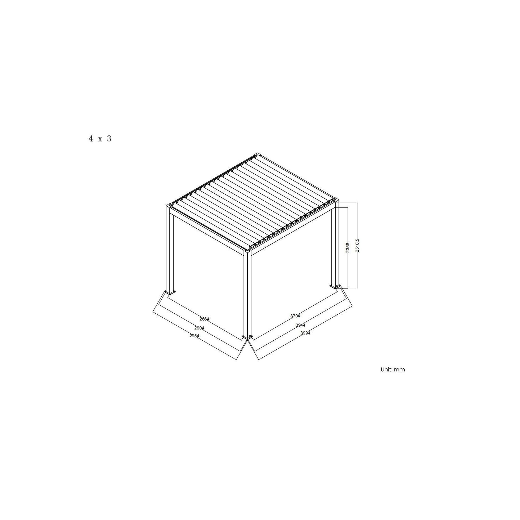 Baltic Motorised Freestanding Louvre Roof Aluminium Pergola gallery detail image