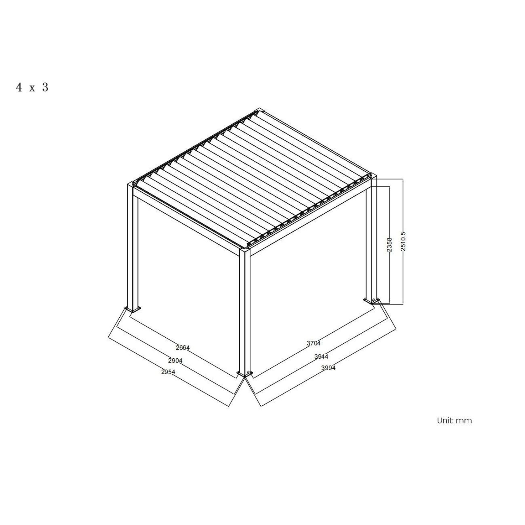Baltic Motorised Freestanding Louvre Roof Aluminium Pergola gallery detail image