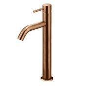 Meir Piccola Tall Basin Mixer Tap with 130mm Spout - Lustre Bronze gallery detail image
