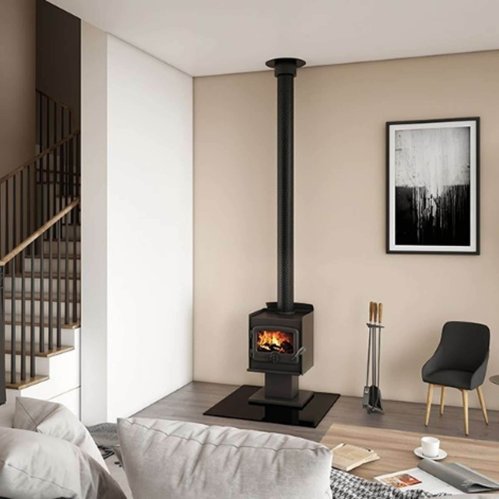 Nectre N15 - Pedestal | Wood Fireplace gallery detail image