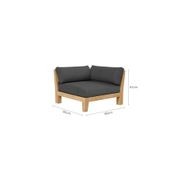 Newport Teak Outdoor Sofa L Sectional - 5 Seat gallery detail image