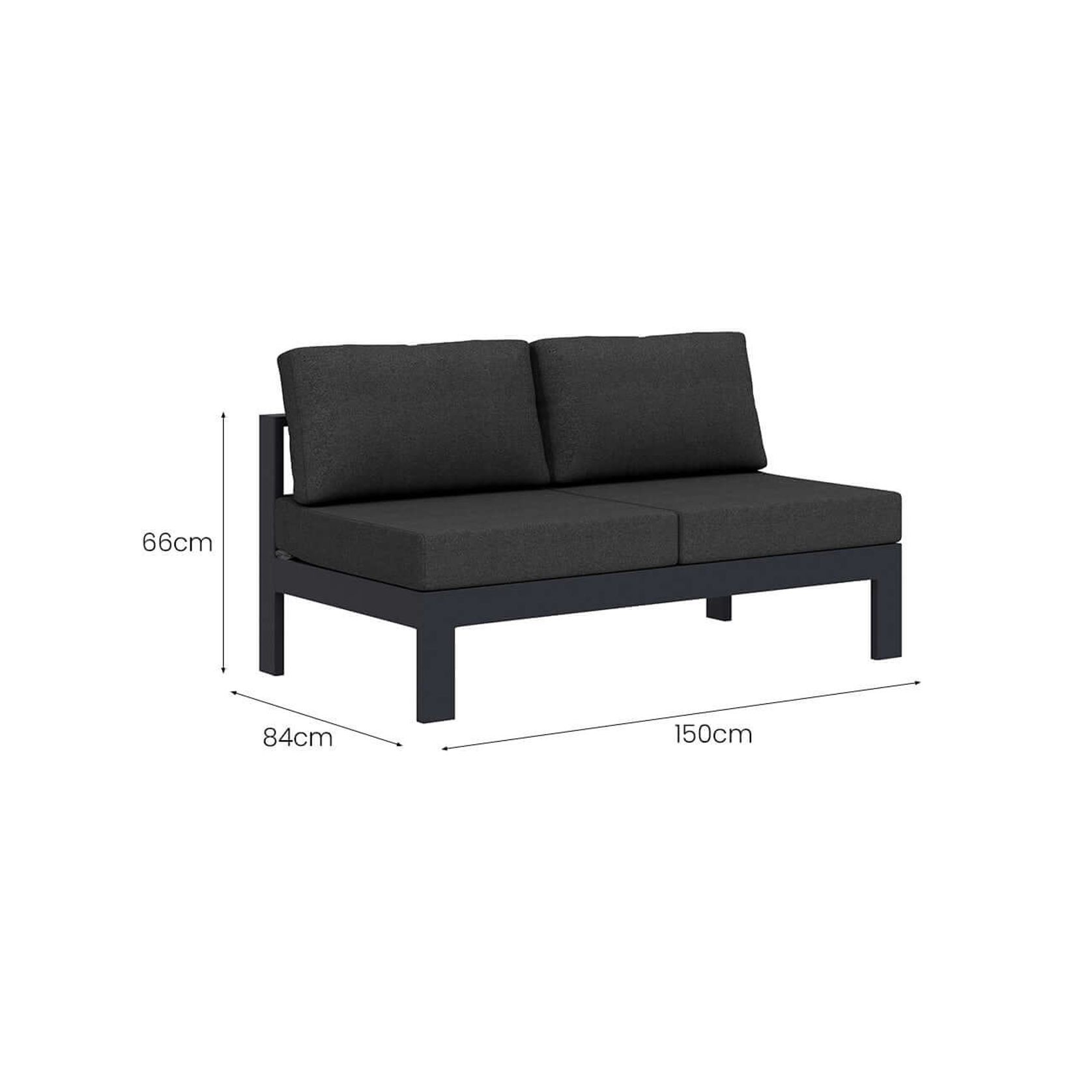 Sandpiper 2.0 Outdoor Armless Loveseat gallery detail image
