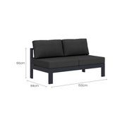 Sandpiper 2.0 Outdoor Armless Loveseat gallery detail image