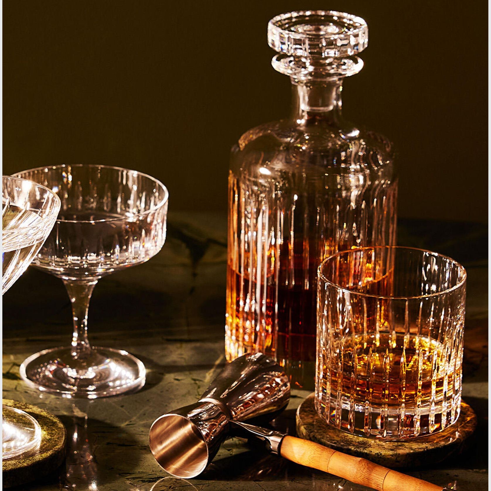 Soho Home | Roebling Cut Crystal Rocks Glass | Set 4 gallery detail image