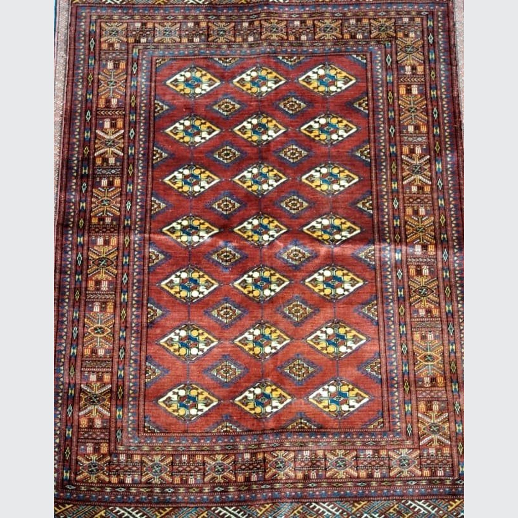 Turkoman Silk Rug 120x85cm gallery detail image