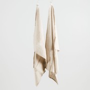 100% French Linen Tea Towel - Set 2-Natural Oat gallery detail image