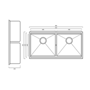 Double Sink Station | 400 x 400 + 400 x 400 gallery detail image