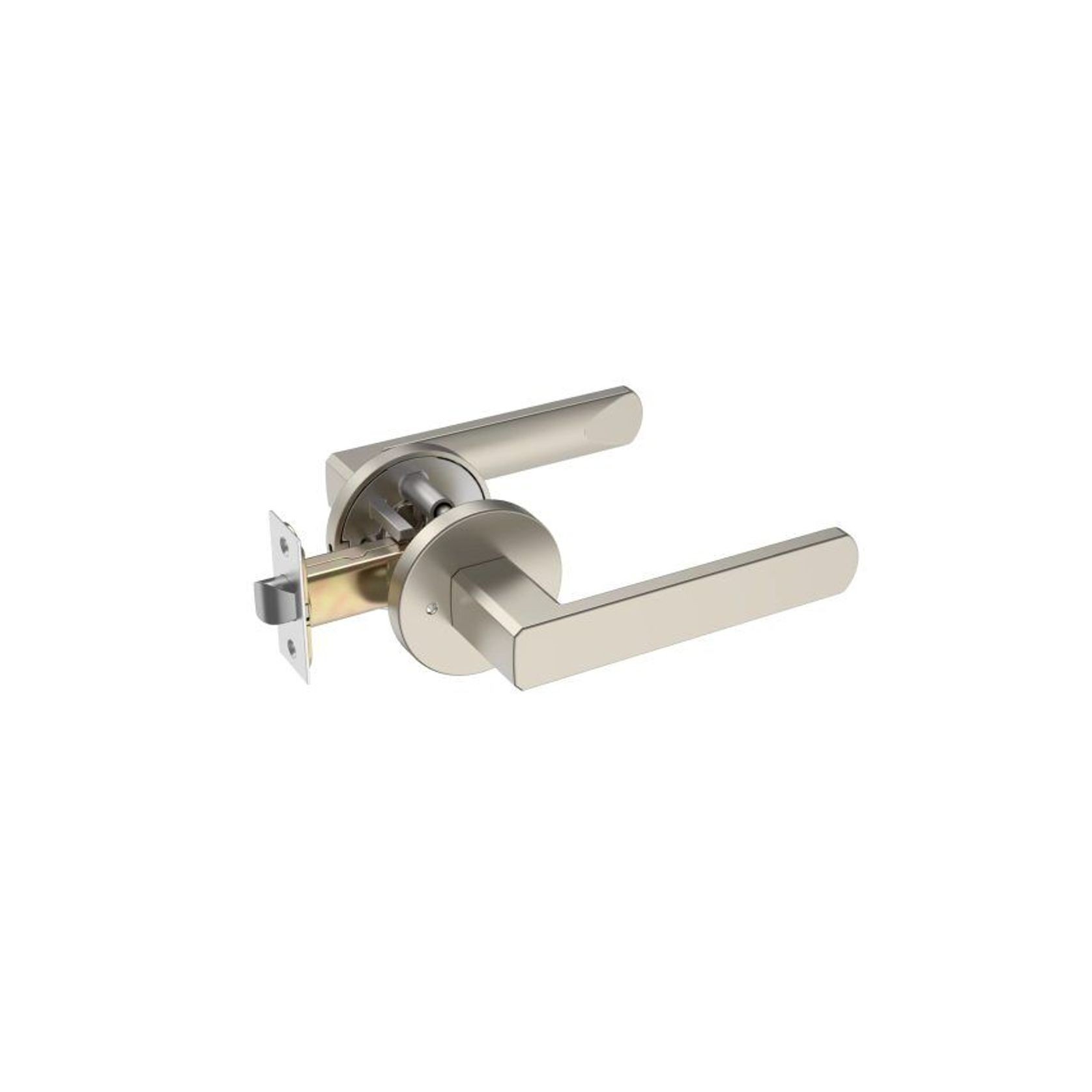 Moon Lever Handle In Matt Brushed Nickel gallery detail image