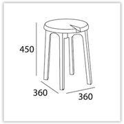 CHEVIS Stool  - Grey gallery detail image